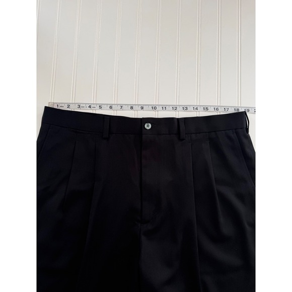 Ping Mens 38 Black Pleated Shorts Polyester Rayon Dress Casual Pockets Golf - Picture 4 of 11